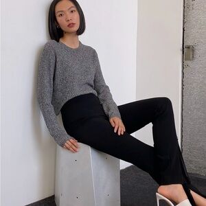 Aritzia Babaton Nathaniel Sweater Crop Wool Ribbed Long Sleeve XXS